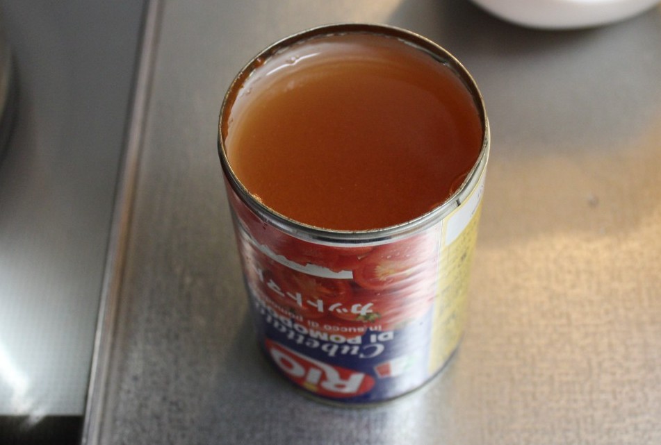 トマト缶を使ったミネストローネ水分量１